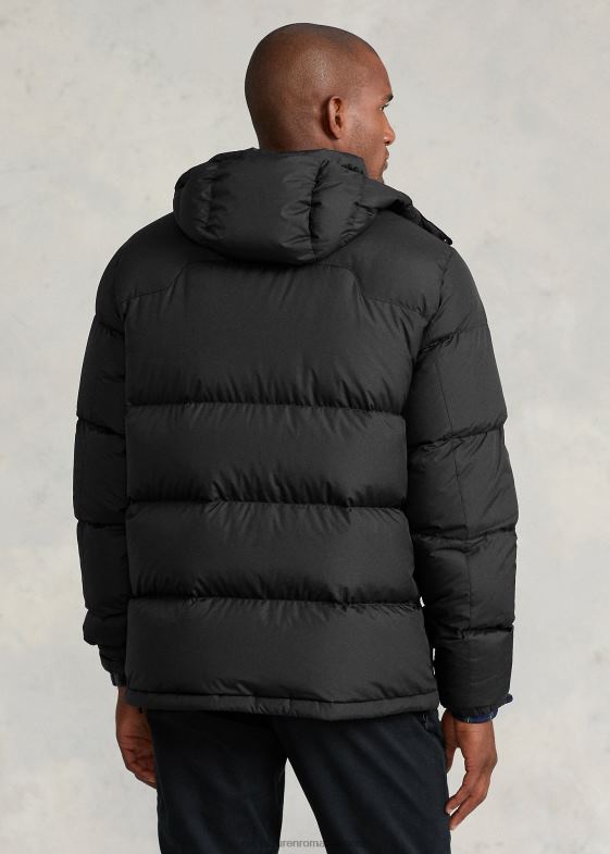 negru bărbați Ralph Lauren jachetă cu puf hidrofugă 046881922