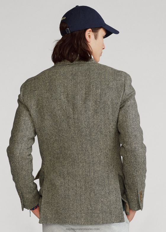 negru si crem bărbați Ralph Lauren jacheta rl67 în oase 046881300