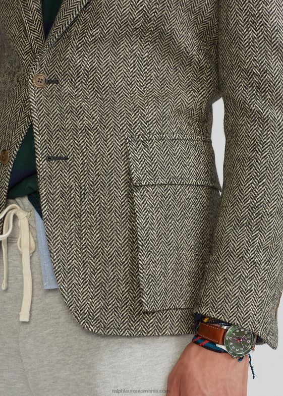 negru si crem bărbați Ralph Lauren jacheta rl67 în oase 046881300