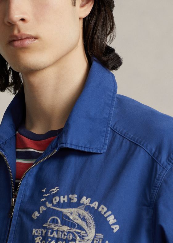 podgorie regală bărbați Ralph Lauren jachetă marina poplin 046888634