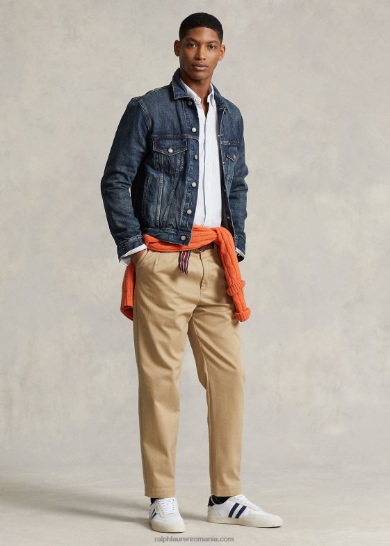 trenton bărbați Ralph Lauren geacă trucker din denim decolorată 04688911