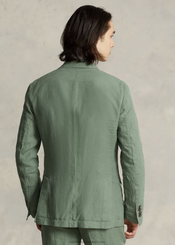verde cargo bărbați Ralph Lauren jachetă polo din in moale 046888458