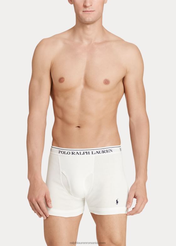 alb bărbați Ralph Lauren Slip boxer absorbant, pachet de 3 046888555