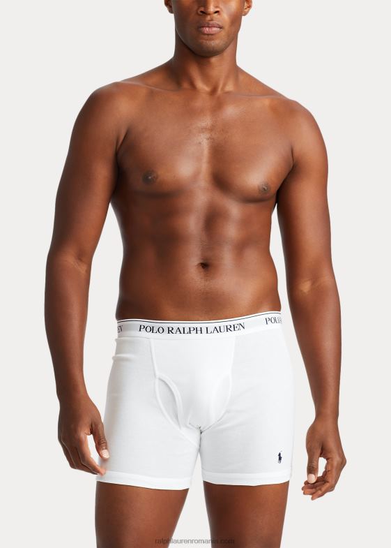 alb bărbați Ralph Lauren Slip boxer absorbant, pachet de 3 046888555