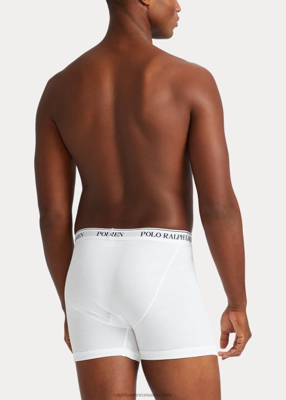 alb bărbați Ralph Lauren Slip boxer absorbant, pachet de 3 046888555