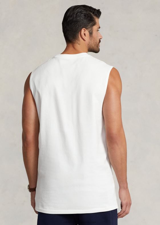 alb bărbați Ralph Lauren rezervor de buzunar din tricou 046881522