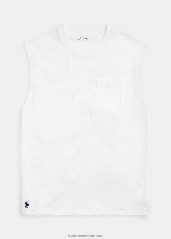 alb bărbați Ralph Lauren rezervor de buzunar din tricou 04688227