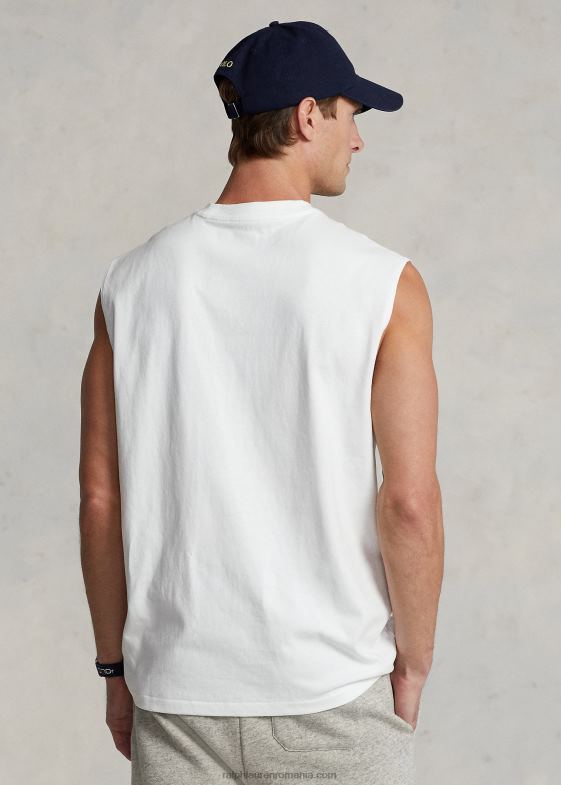 alb bărbați Ralph Lauren rezervor de buzunar din tricou 04688227