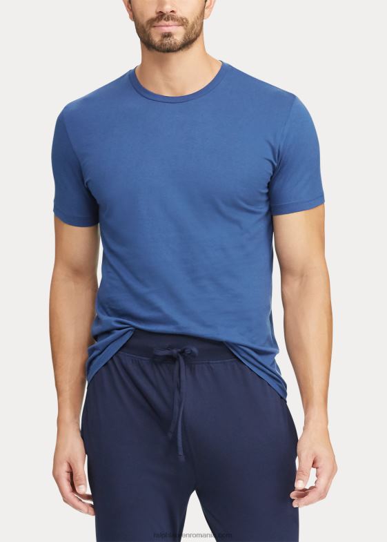 albastru asortat bărbați Ralph Lauren Tricot de corp clasic Wicking Crew, pachet de 3 04688223