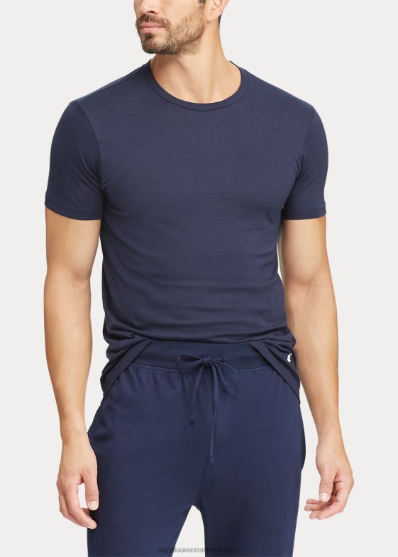 albastru asortat bărbați Ralph Lauren Tricot de corp clasic Wicking Crew, pachet de 3 04688223