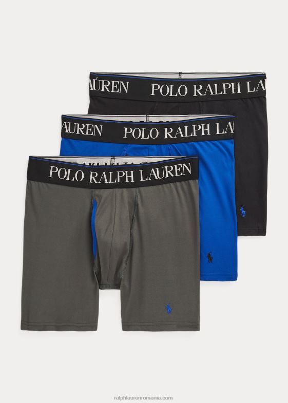 gri/albastru bărbați Ralph Lauren Boxer 4d-flex pachet de 3 04688960