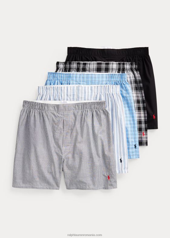 gri/albastru bărbați Ralph Lauren boxer clasic din bumbac țesut, pachet de 5 04688268