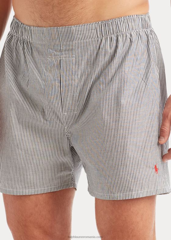 gri/albastru bărbați Ralph Lauren boxer clasic din bumbac țesut, pachet de 5 04688268