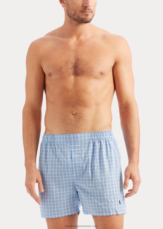 gri/albastru bărbați Ralph Lauren boxer clasic din bumbac țesut, pachet de 5 04688268