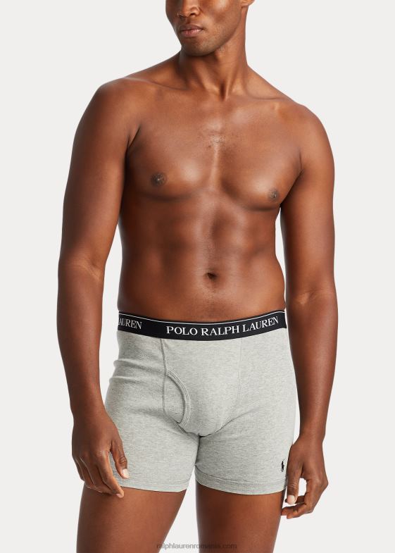 gri asortat bărbați Ralph Lauren Slip boxer absorbant, pachet de 3 046888553