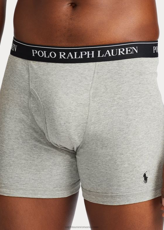 gri asortat bărbați Ralph Lauren Slip boxer absorbant, pachet de 3 046888553