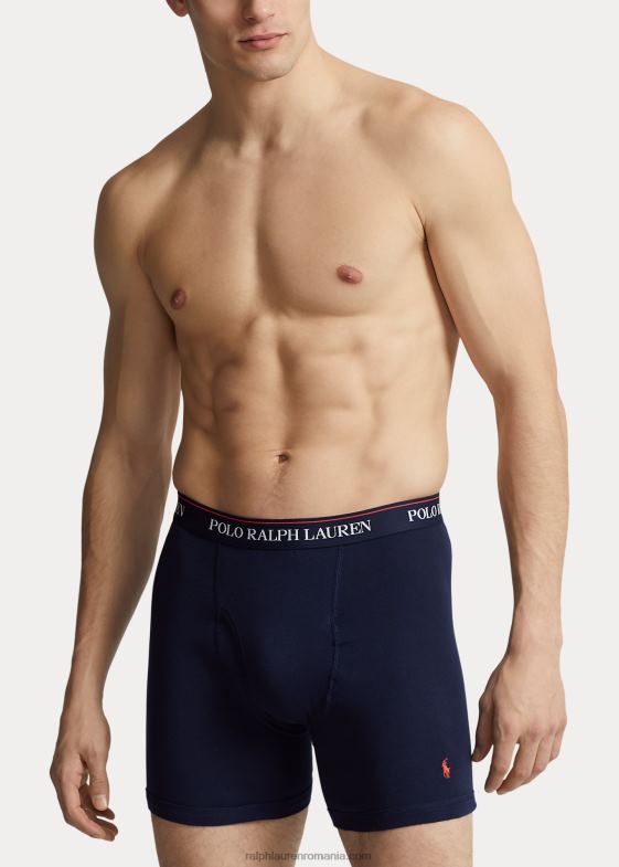 imprimeu bleumarin/royal hibiscus bărbați Ralph Lauren Slip boxer absorbant, pachet de 3 04688590