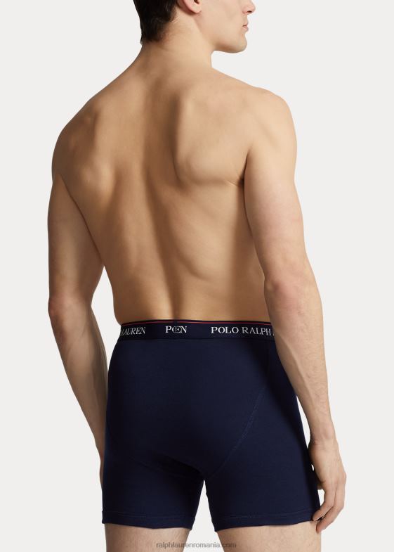 imprimeu bleumarin/royal hibiscus bărbați Ralph Lauren Slip boxer absorbant, pachet de 3 04688590