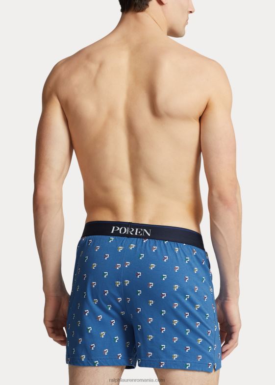 imprimeu p-wing albastru zmeu bărbați Ralph Lauren boxer din tricot modal din bumbac p-wing 04688796
