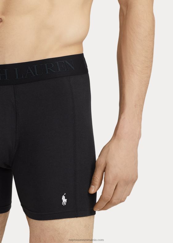negru bărbați Ralph Lauren Boxer 4d-flex max flex pachet de 3 04688609
