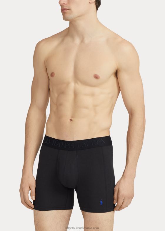 negru bărbați Ralph Lauren Boxer 4d-flex max flex pachet de 3 04688609
