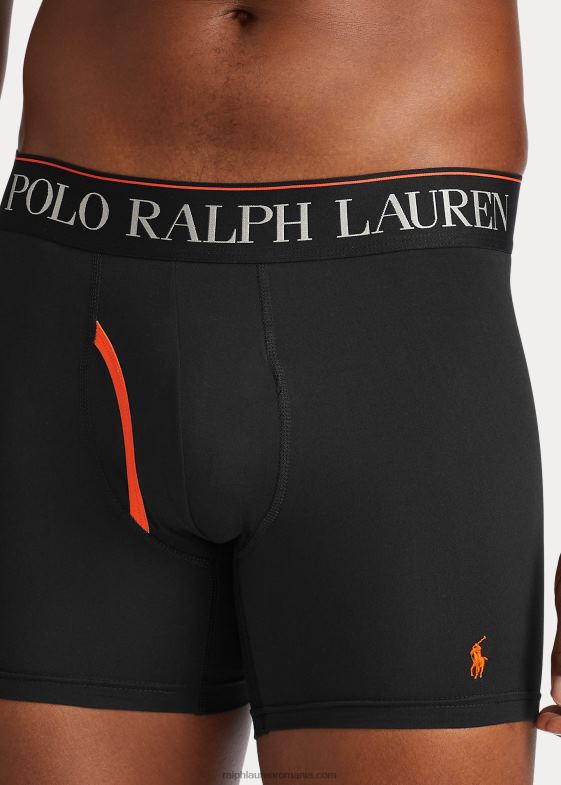negru bărbați Ralph Lauren Boxer 4d-flex pachet de 3 046888576