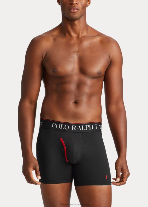 negru bărbați Ralph Lauren Boxer 4d-flex pachet de 3 046888576