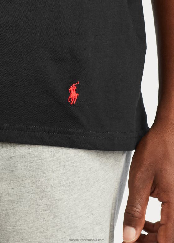 negru bărbați Ralph Lauren Cameră de corp clasică cu decolteu în V, pachet de 3 046888583