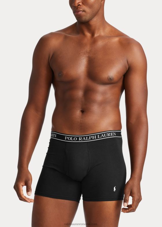 negru/gri bărbați Ralph Lauren Boxer elastic, pachet de 3 04688923