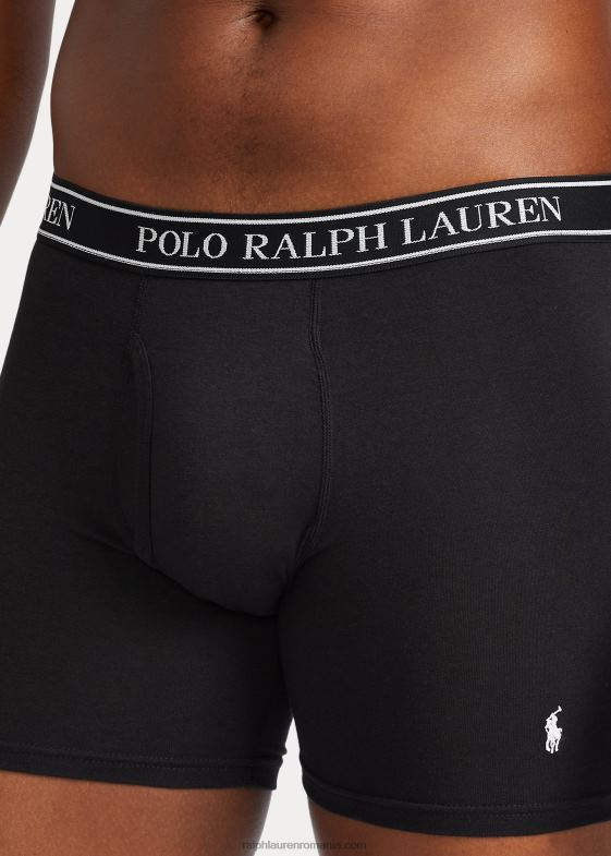 negru/gri bărbați Ralph Lauren Boxer elastic, pachet de 3 04688923