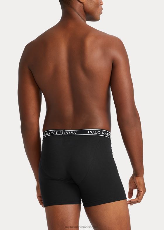 negru/gri bărbați Ralph Lauren Boxer elastic, pachet de 3 04688923