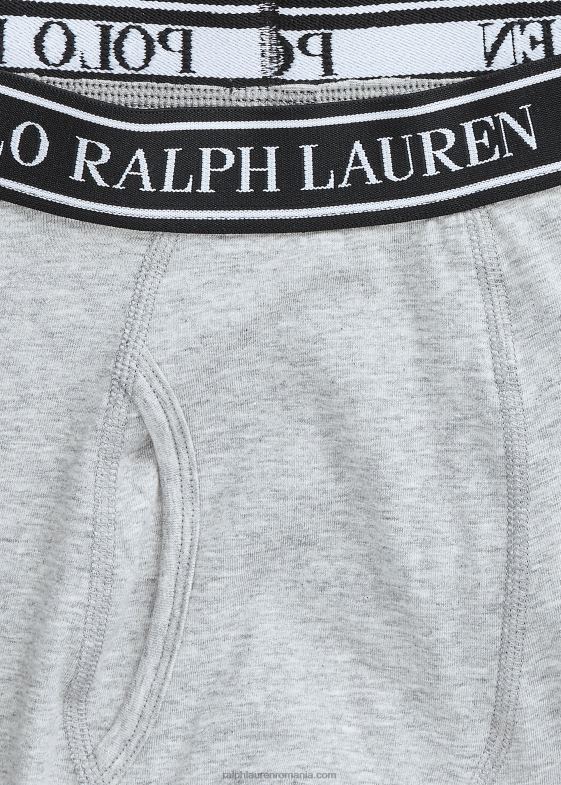 negru/gri bărbați Ralph Lauren Boxer elastic, pachet de 3 04688923