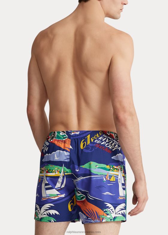 riviera du port print bărbați Ralph Lauren boxer din bumbac imprimat 04688410