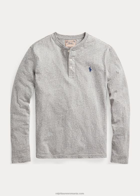 erica întunecată de epocă bărbați Ralph Lauren cămașă henley din jerseu slub 046881334