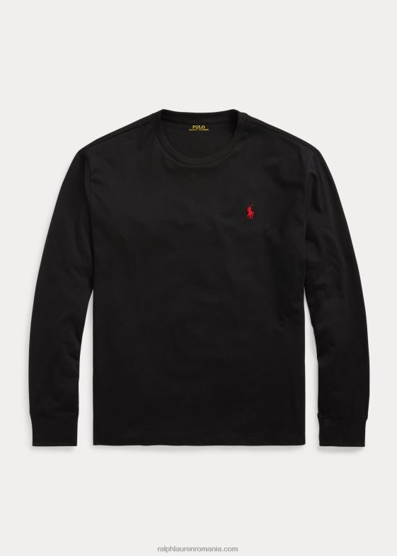 negru bărbați Ralph Lauren tricou cu mânecă lungă din tricou-toate se potrivesc 04688183