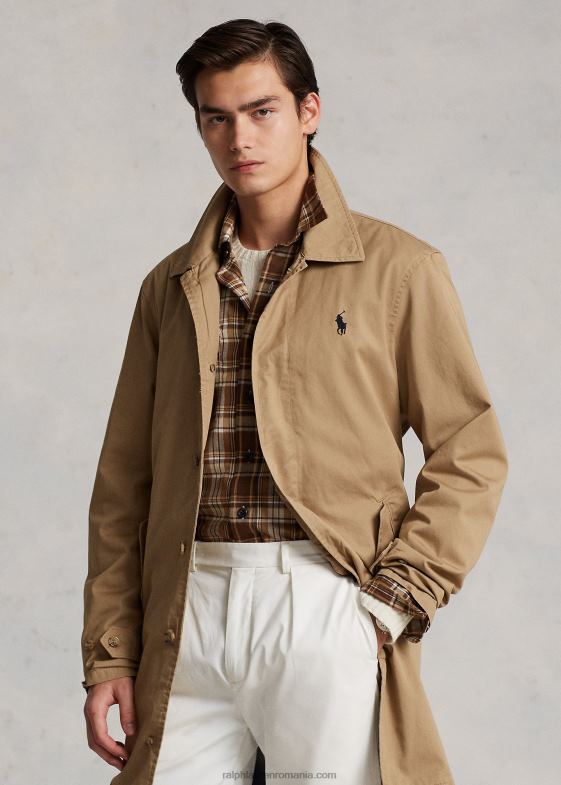 cafe tan bărbați Ralph Lauren haină de mers din twill 046888666