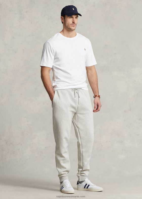 erica sport usor bărbați Ralph Lauren pantalon de jogger din tricot dublu cu logo-ul în relief 046881369