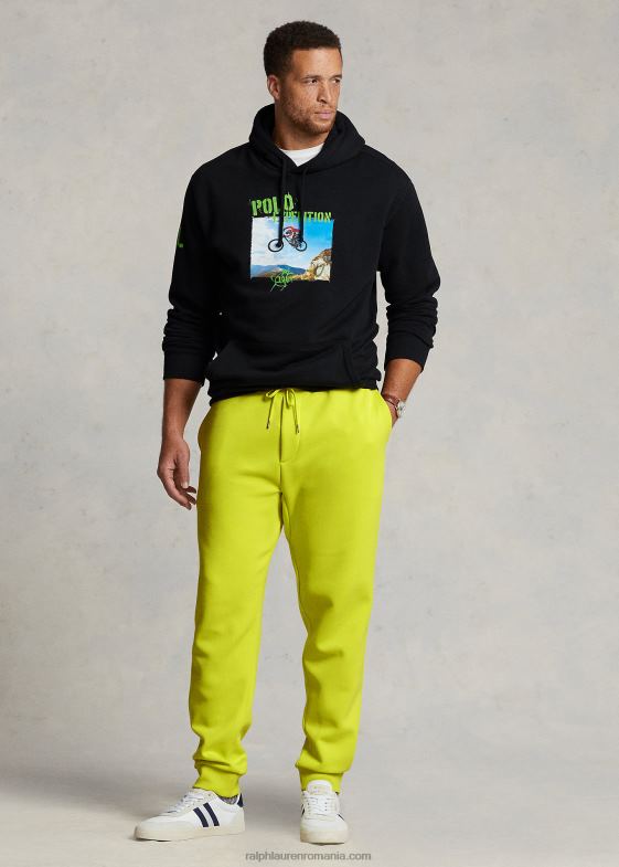 galben laser bărbați Ralph Lauren pantalon de jogger din tricot dublu 046881528