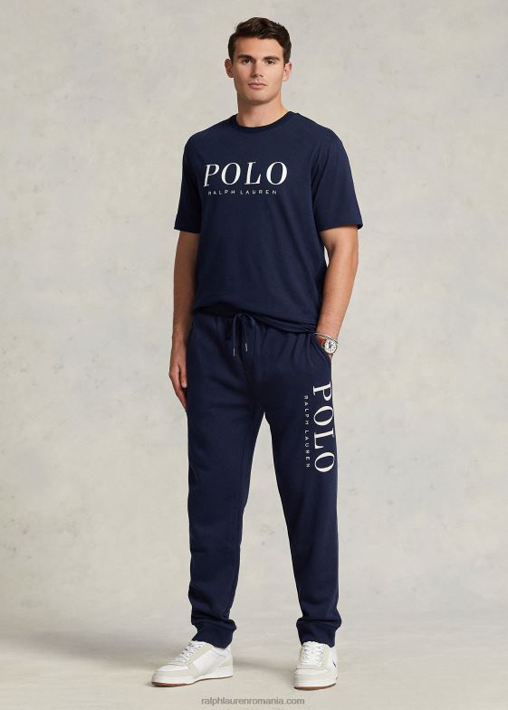 marina de croazieră bărbați Ralph Lauren pantaloni de jogger din lână brodat cu logo 046881882