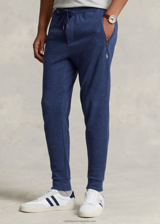primăvară navy heather bărbați Ralph Lauren pantalon de jogger din tricot dublu 046881233