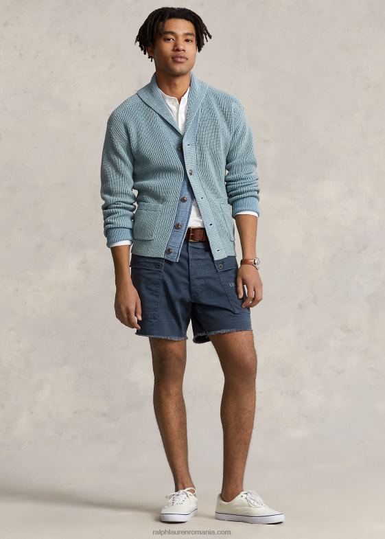 albastru marin bărbați Ralph Lauren Short cargo din twill de 6 inchi, cu potrivire relaxată 046881105