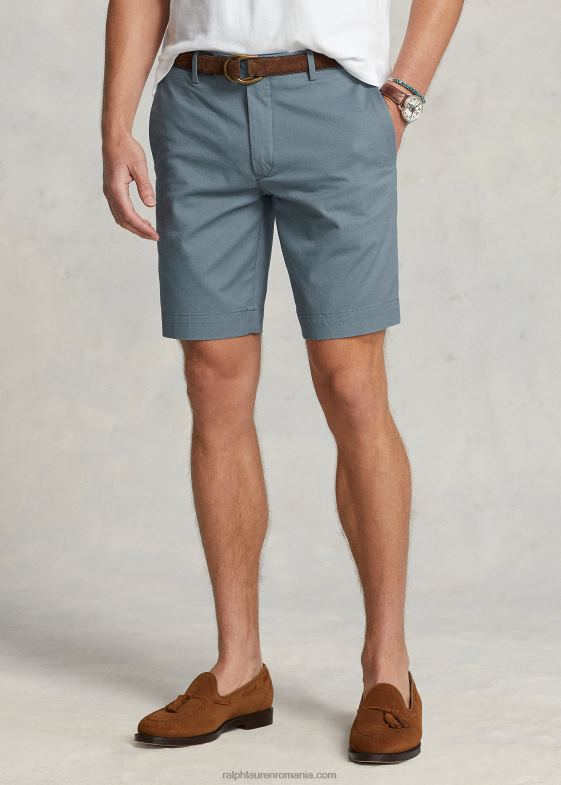 ancora albastru bărbați Ralph Lauren Pantalon scurt chino stretch slim fit de 9 inchi 04688535