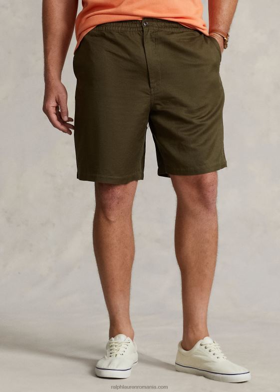 baldachin măslin bărbați Ralph Lauren prepster polo scurt din amestec de in 046881644