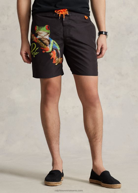 belvedere pe copaci bărbați Ralph Lauren Trunchiu de baie cu imprimeu palm Island de 7,25 inchi 04688919
