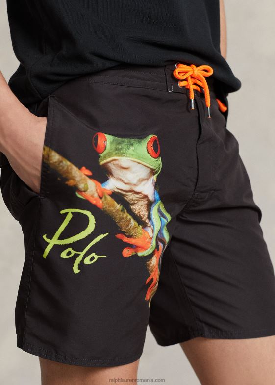 belvedere pe copaci bărbați Ralph Lauren Trunchiu de baie cu imprimeu palm Island de 7,25 inchi 04688919