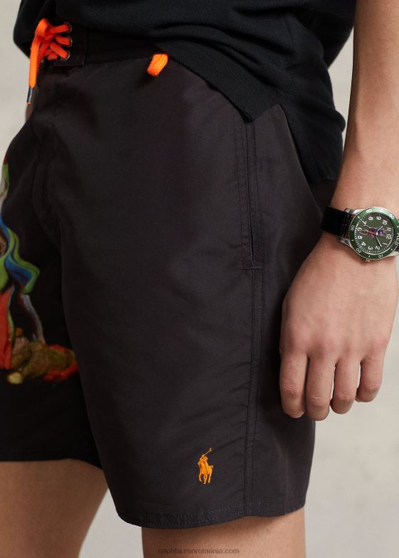 belvedere pe copaci bărbați Ralph Lauren Trunchiu de baie cu imprimeu palm Island de 7,25 inchi 04688919