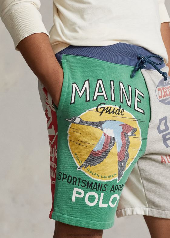 brooklyn heather multi bărbați Ralph Lauren Pantalon scurt din lână patchwork de 7,5 inchi 04688715