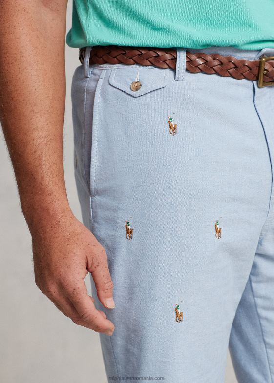 bsr albastru bărbați Ralph Lauren scurtă oxford stretch cu potrivire clasică 046881329