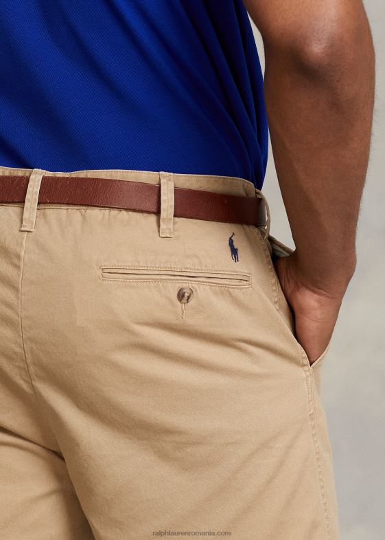 cafe tan bărbați Ralph Lauren pantalon scurt chino cu potrivire clasică 046881626