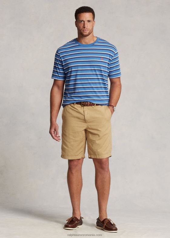 cafe tan bărbați Ralph Lauren scurt din in-bumbac, cu potrivire clasica 046881924